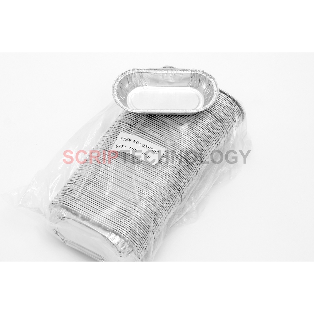 Aluminium Foil Tray OX-6005 - Wadah Aluminium CUP OX6005 Oval Panjang