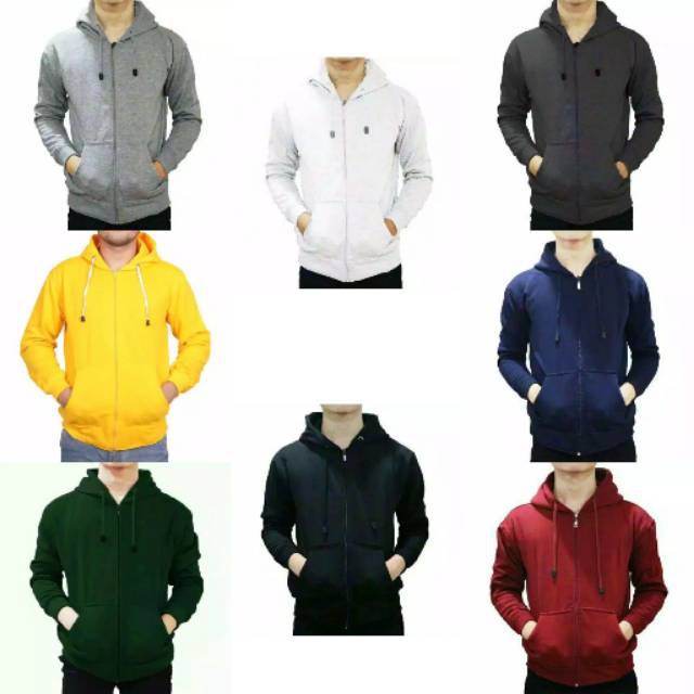 JAKET HOODIE ZIPPER POLOS UNISEX / JAKET SLETING POLOS / ZIPPER POLOSAN KEKINIAN PRIA WANITA