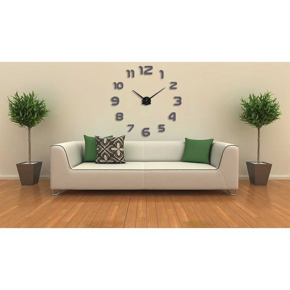 Jam Dinding DIY Besar JD 16 Giant Wall Clock Quartz 80-130cm Dekorasi Ruangan Rumah Unik Menarik