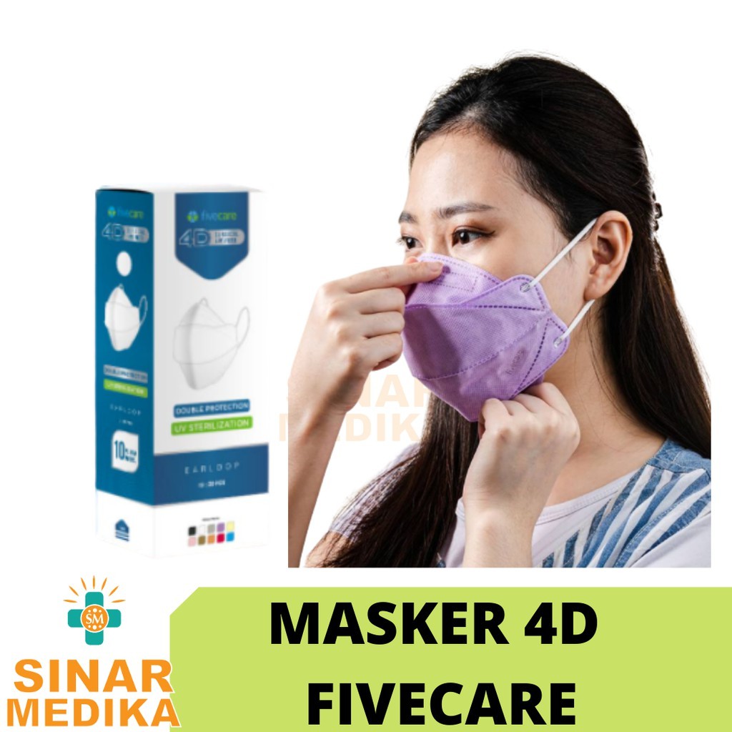 MASKER 4D FIVECARE 1 BOX ISI 20 4 LAPIS FIVECARE KF94 . FACE MASK BEDAH 4 DIMENSI 4 PLY