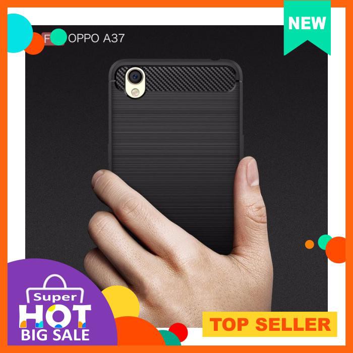Case Oppo A37 / Oppo A37F / Oppo Neo 9 Softcase Carbon Fiber Premium Shockproof Tpu Hitam