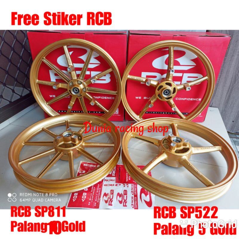 Velg Pelek RCB Satria Fu SP522 palang 5 dan SP811 Palang 10 Gold Velg Racing RCB