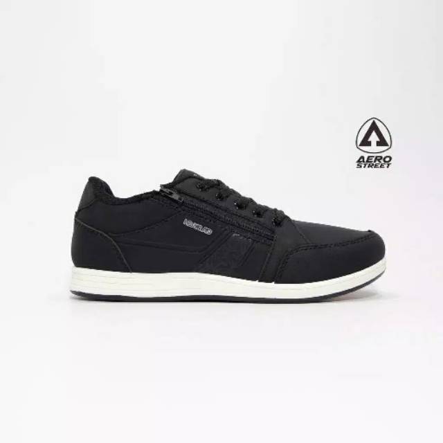 Aerostreet 37-42 komrad hitam putih - sepatu sneaker sport olahraga murah