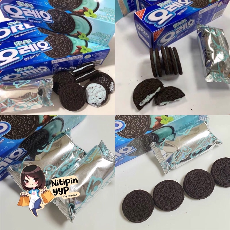 [LIMITED SPRING] Korean OREO Sandwich Cookies PINK GREENTEA SAKURA MATCHA / CHOCO MINT — Oreo Korea Best Seller!