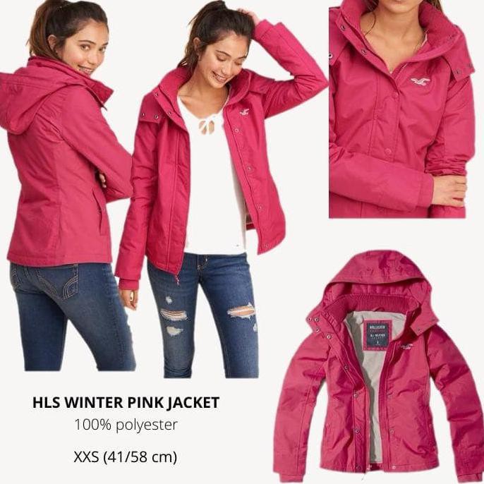 Jaket Branded Wanita - Hollister Winter Pink Jacket Lowienjan24