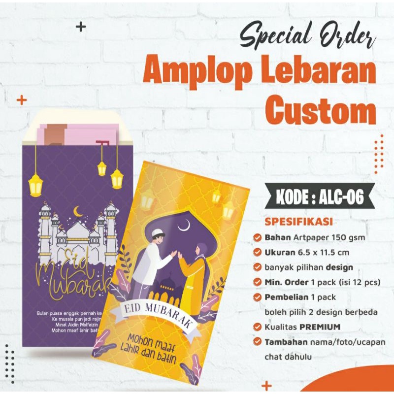 Amplop Lebaran Custom/ Angpao/ Amplop Custom