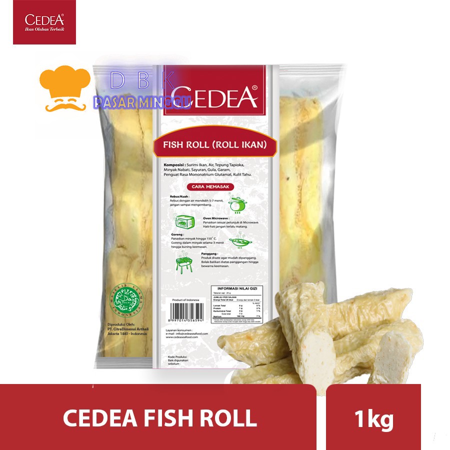 

CEDEA FISH ROLL 1KG 40pcs otak otak ikan fish row roll 1KG