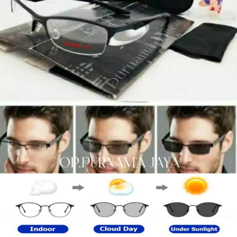 KACAMATA SPORTY PRIA GRATIS LENSA PHOTOCROMIC