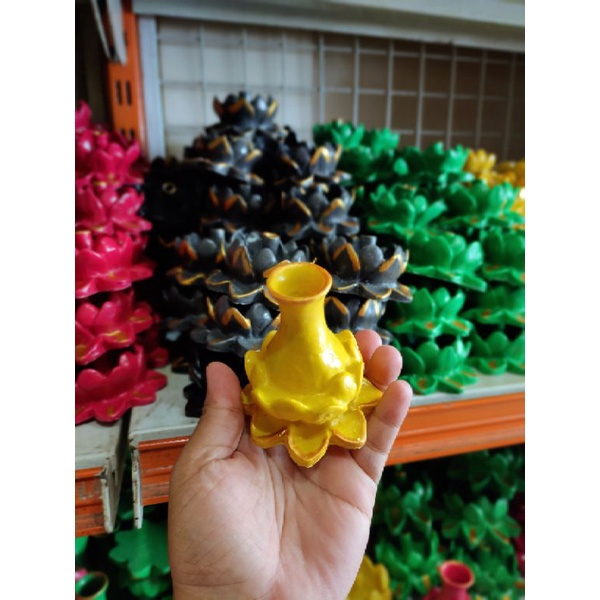 Tempat Dupa Fiber/Tempat Dupa Motif Botol / Tempat Dupa Lotus Khas Bali