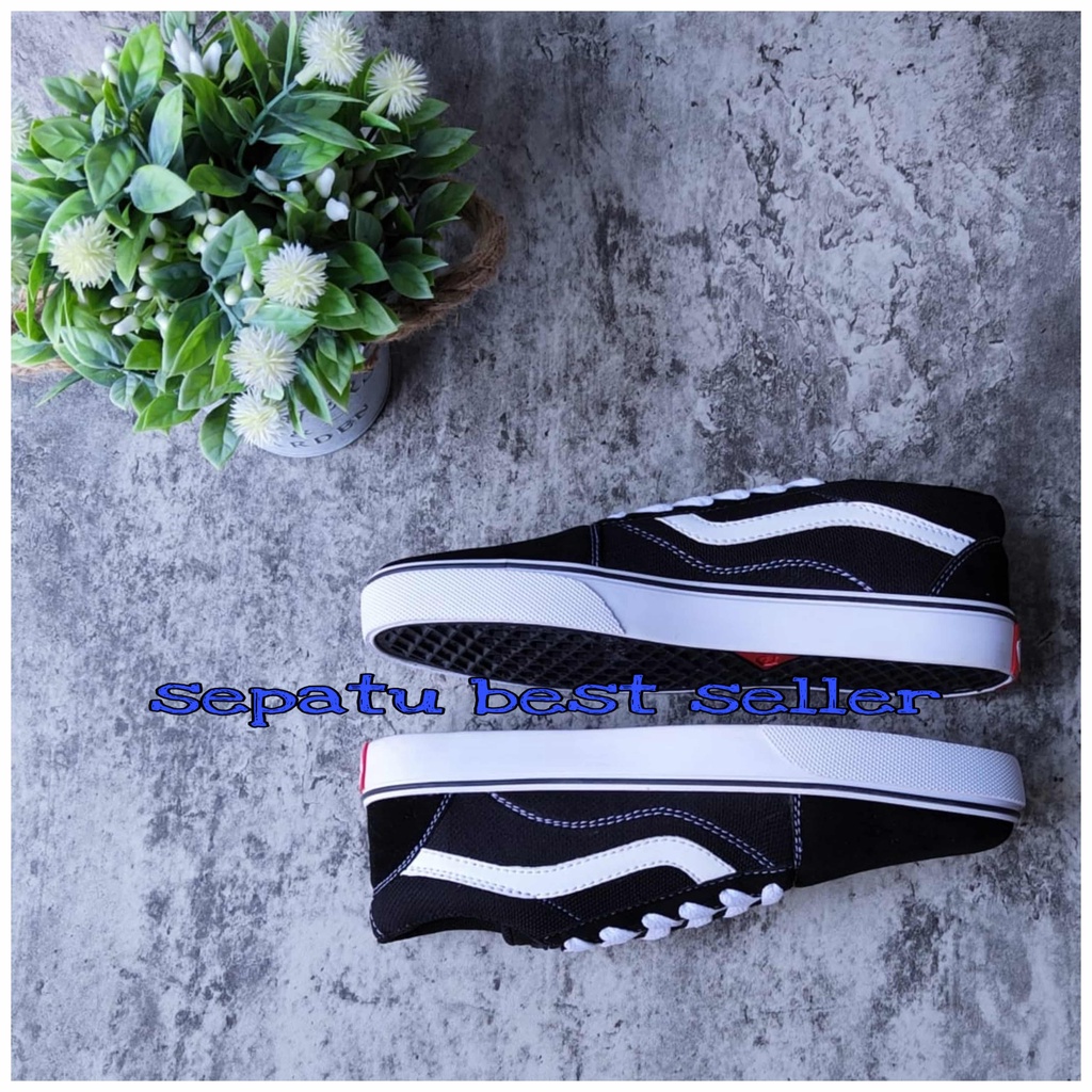 Siap Kirim Sepatu Vans Oldskool Bw N All White bisa COD Sket Sekolah Olahraga Santai Sport Murah