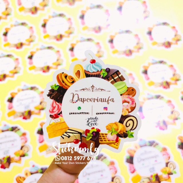 

CETAK CUSTOM STICKER LABEL NON TRANSPARAN bahan kertas A3+