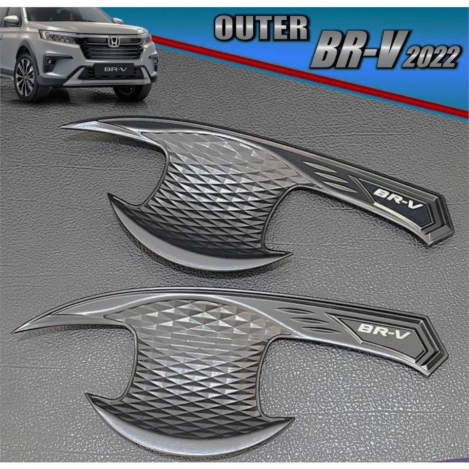 Cover Handle Gagang Pintu Honda All New Brv 2022 Hitam Dop Hitam Glossy Carbon Paket Outer Handle Mangkok Tutup Bensin Tank Cover