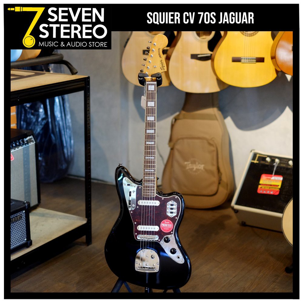 Squier Classic Vibe 70s Jaguar Black Electric Guitar