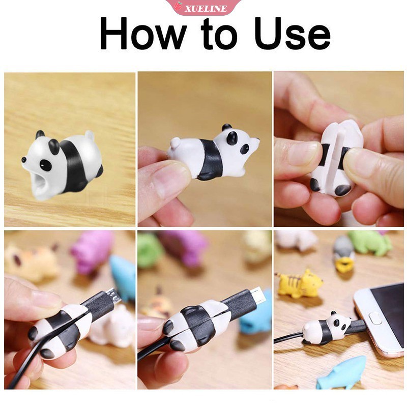 Pelindung Kabel Data / Charger / Earphone Bentuk Kartun Hewan Lucu Untuk iPhone