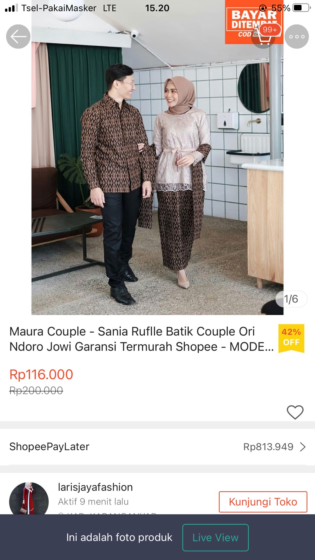 Maura Couple - Sania Ruflle Batik Couple Ori Ndoro Jowi Garansi Termurah Shopee - Modern Batik Solo
