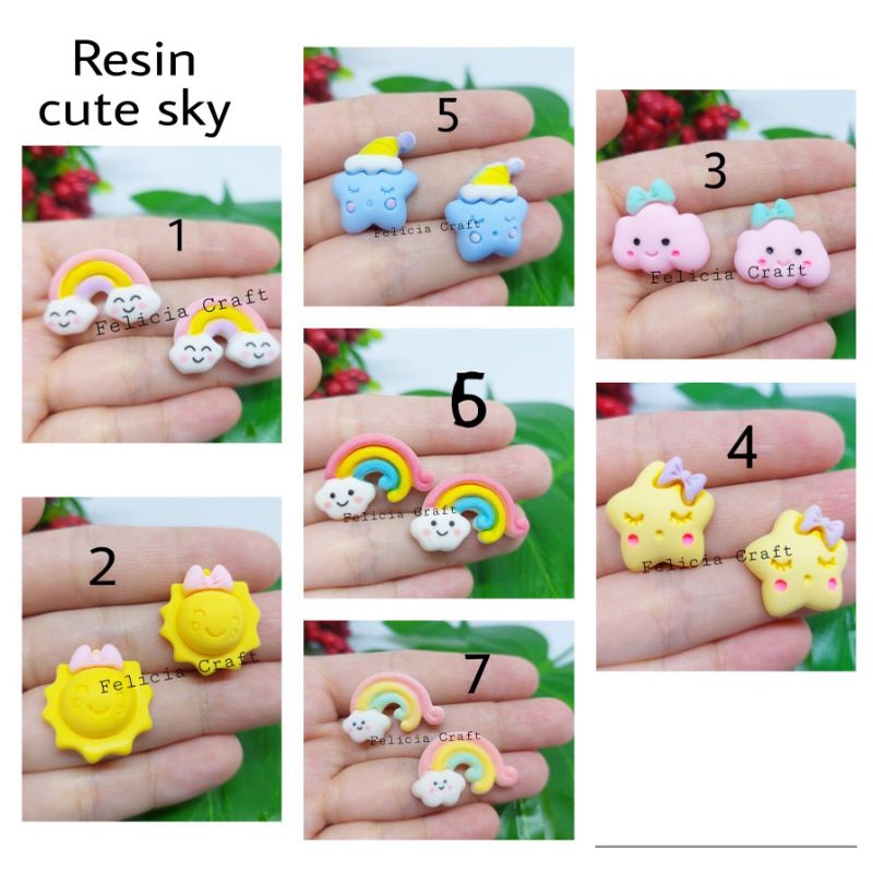 [100 pcs]  Grosir Clay Resin gantungan strap masker mix motif [banyak model]