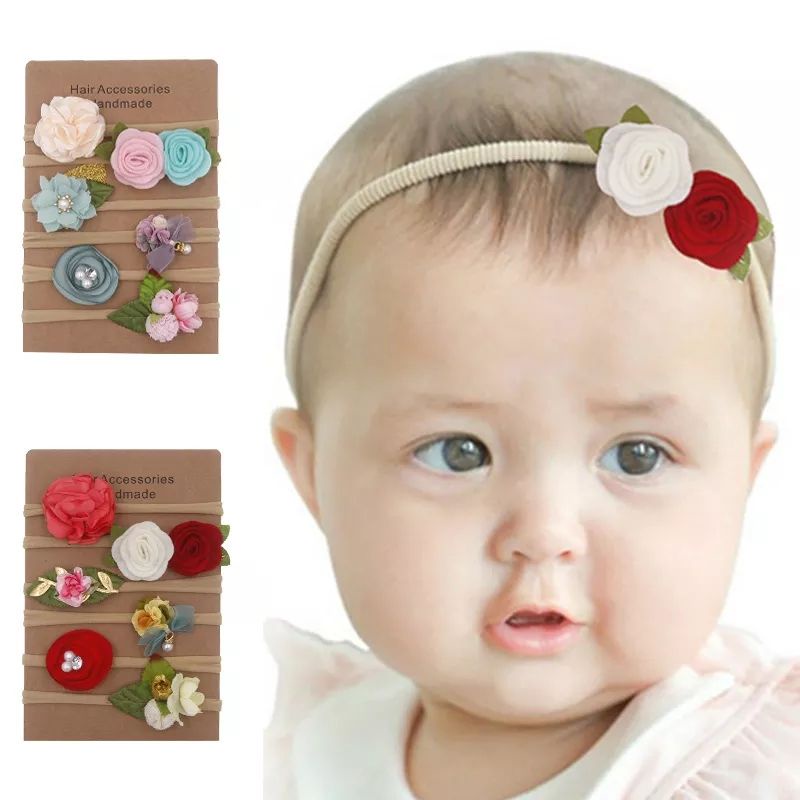 (Pimenova) head band set isi 6 bandana bayo lucu bandana bayi cantik head band baby bandana bunga