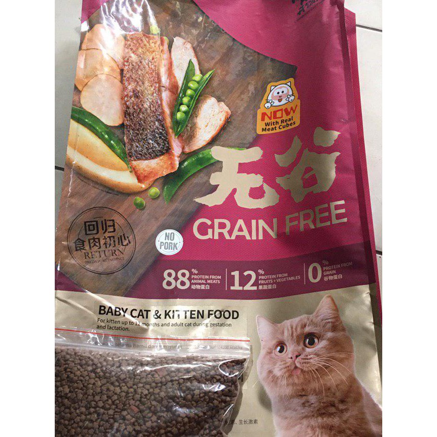 Kitchen Flavor Baby Kitten 1kg Makanan Kucing Grain Free Cat Food Shopee Indonesia