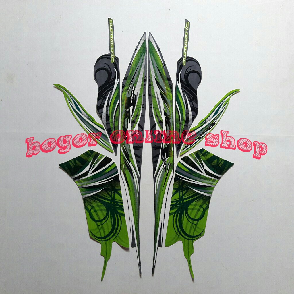 stiker striping lis motor mio soul 2009 hijau