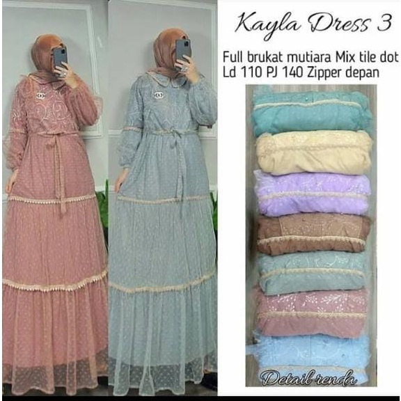 TERBARU GAMIS KAYLA DRESS 2 RENDA PREMIUM // GAMIS WISUDA // KEBAYA MODERN // KEBAYA PESTA WANITA