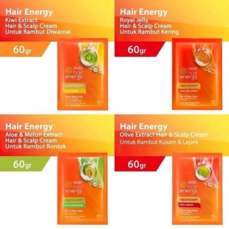 Makarizo Hair Energy Creambath Sachet 15ml, 30ml, 60ml ORI 100% (BPOM)