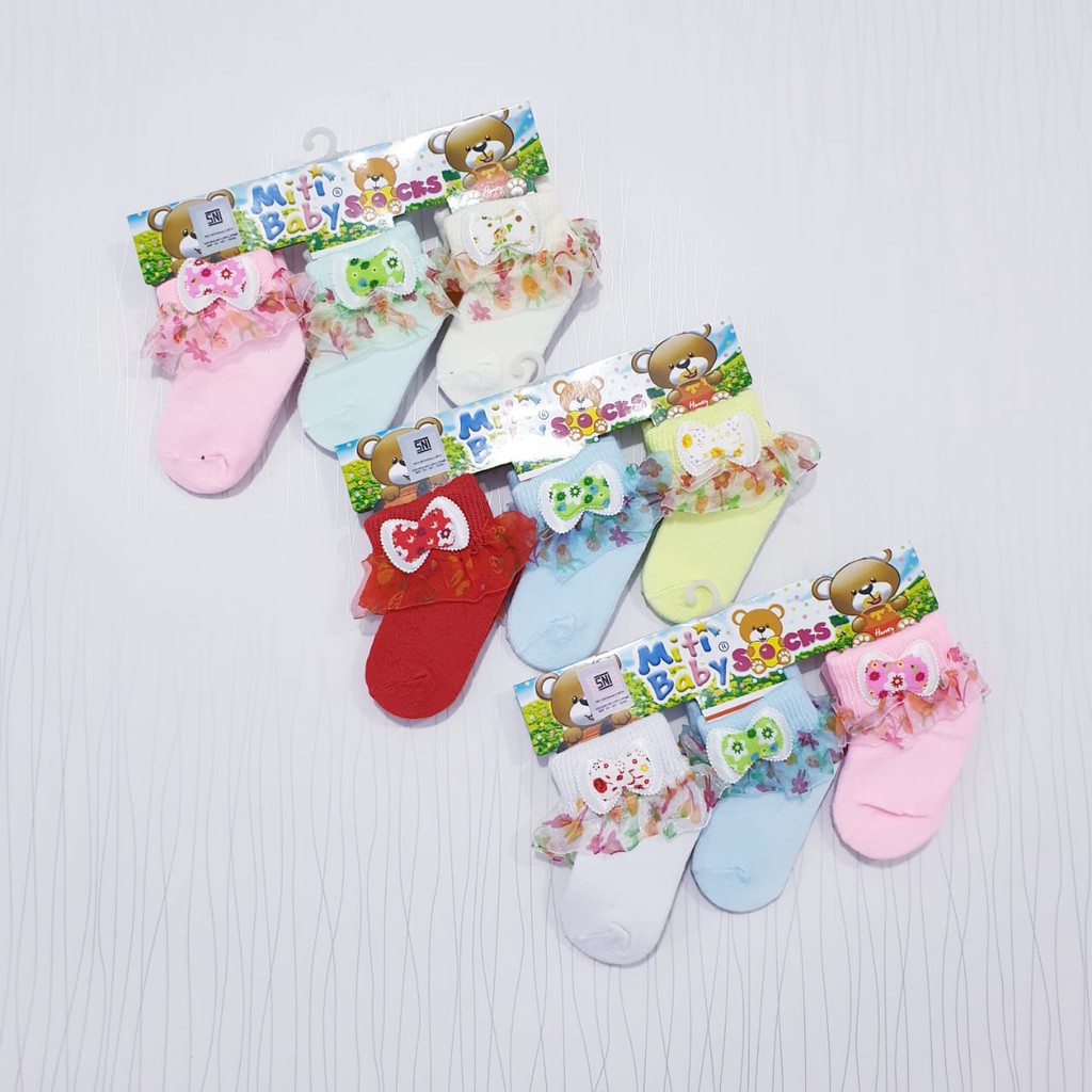 Kaos Kaki Bayi Renda isi 3 pcs Baju Baby Gracia