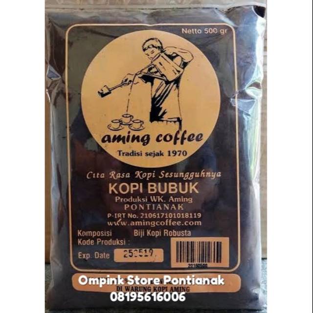 

Kopi Bubuk Aming asli khas Pontianak 1kg fresh