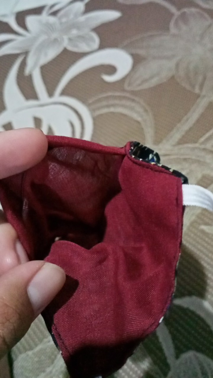 Masker Batik Solo Bisa Lapis Isi Tisu Model Cantol Telinga / Hijab / Masker Cowok / Masker Headloop