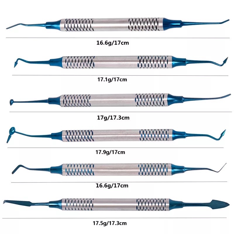 Set plastik plastis composite filling instrument instrumen anti lengket tambal gigi titanium komposit teflon