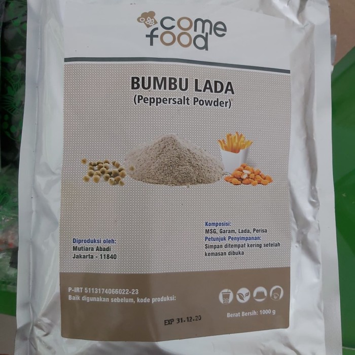 

BISA COD COME FOOD bumbu tabur SALT PEPPER bumbu LADA / PEPPERSALT powder 1kg
