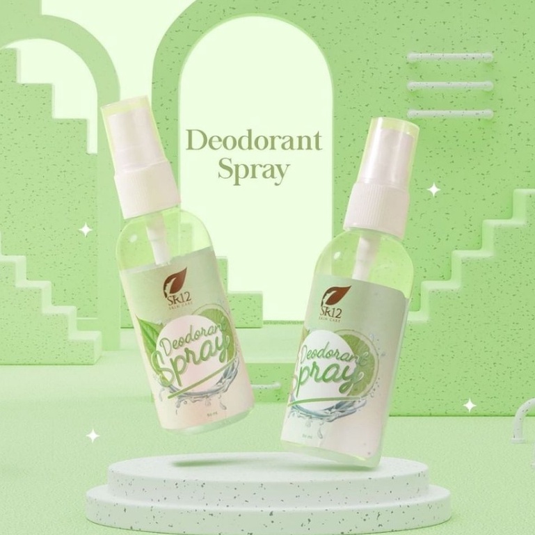 [ Paket Isi 2 ] DEODORANT SPRAY SR12 60ml 2pcs Non Alkohol Mencerahkan Ketiak Menghilangkan Bau Ketiak Bau Badan