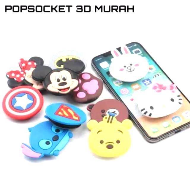 POP SOCKET HP BRAKET HP KARAKTER CARTOON 3D