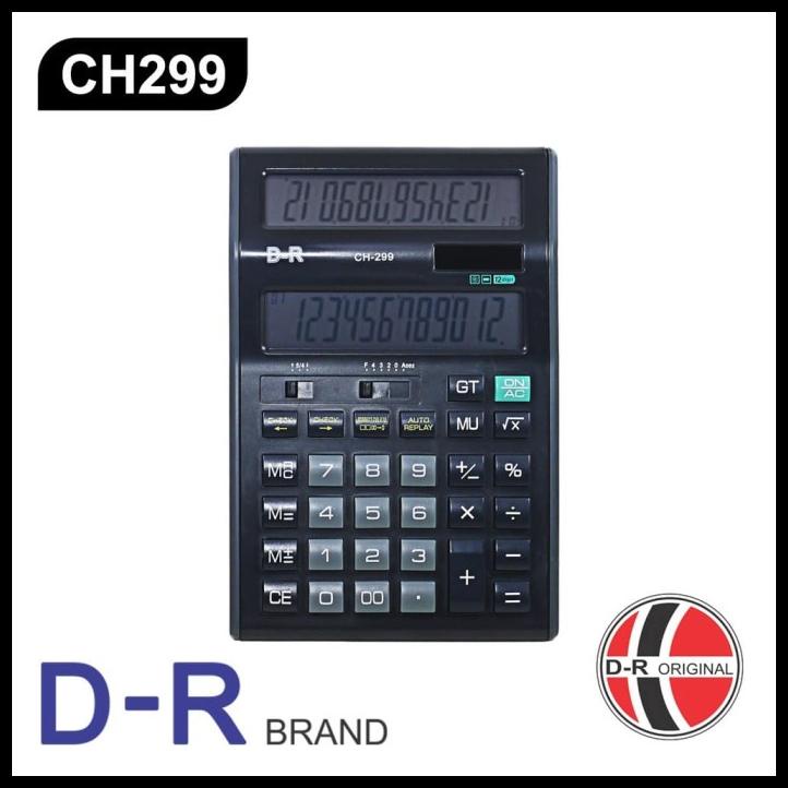 

Kalkulator Layar Depan Belakang D-R Ch299 (12 Digit)