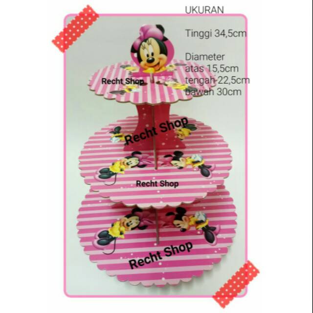 Stand cupcake tier cupcake stand karakter minnie mouse