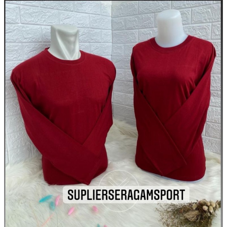 KAOS POLOS LENGAN PANJANG/KAOS OBLONG PANJANG/KAOS COMBET 30s LENGAN PANJANG