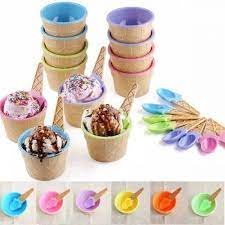 PROMO!! Mangkok + Sendok Masker Bentuk Ice Cream / Mangkuk / Mask Ice Cream Bowl Mangkok