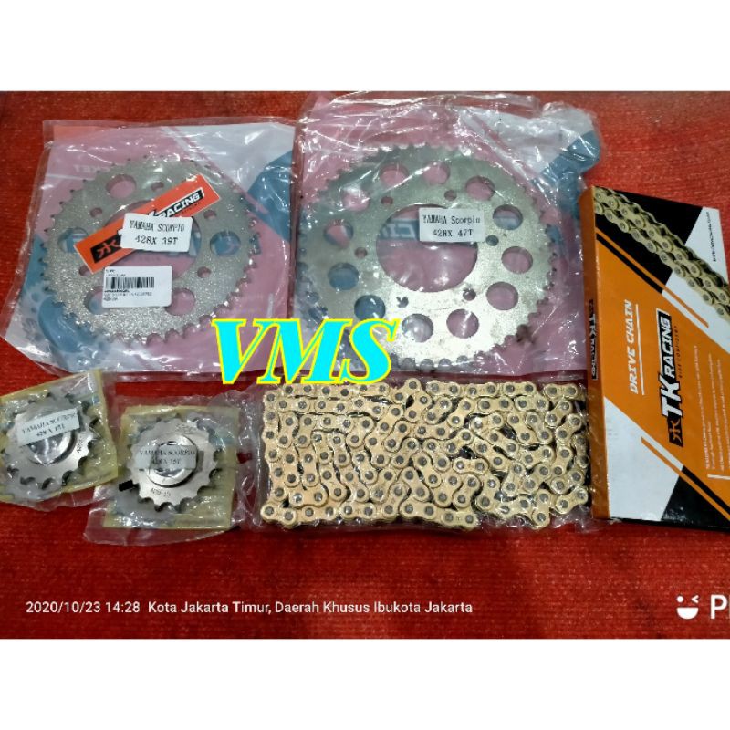 Gir set TK Scorpio 39 45 49 Gir depan sss scorpio