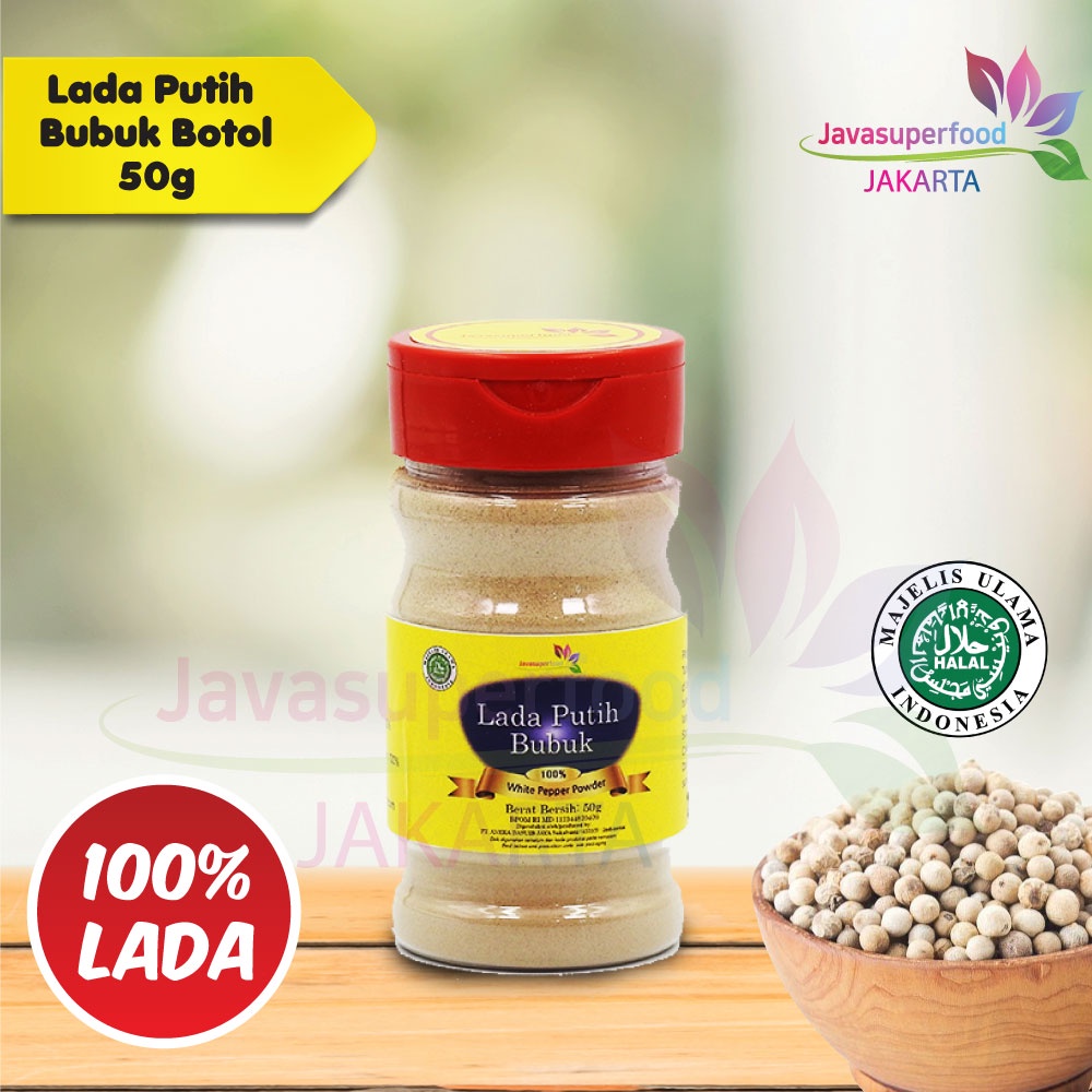 Lada Putih Bubuk Botol / White Pepper Powder Bottle 50g