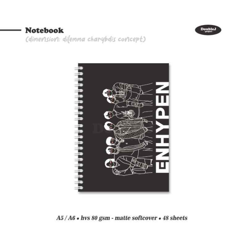 

A5 A6 Notebook ENHYPEN Charybdis Line Art Ed. / Buku Tulis