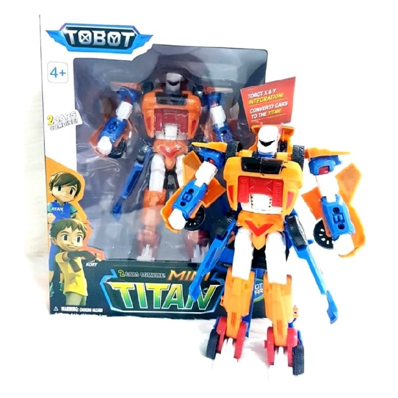 Dijual TOBOT Titan  Tobot Mini Titan 2 Cars Combine Diskon