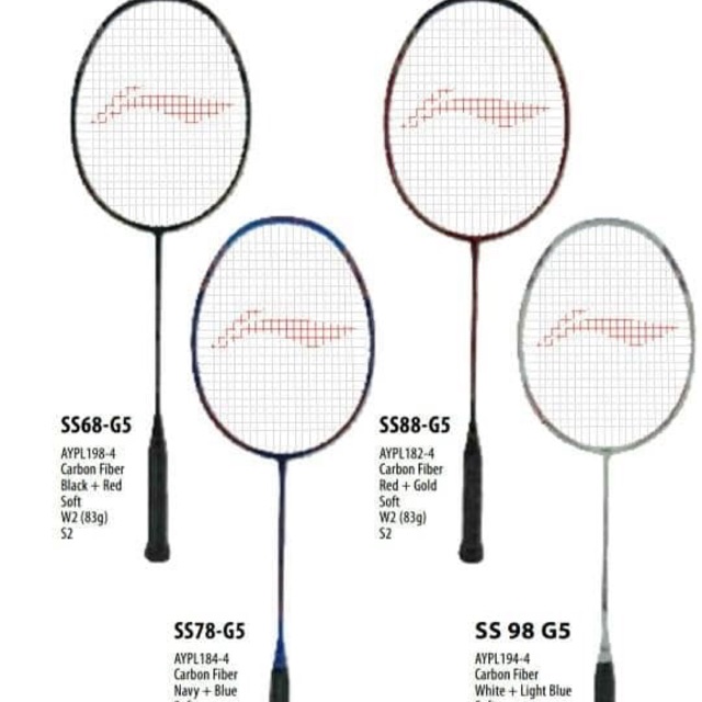 ORGINAL Lining SS 88 G5 (Free: Tas + senar + Grip) Raket Badminton
