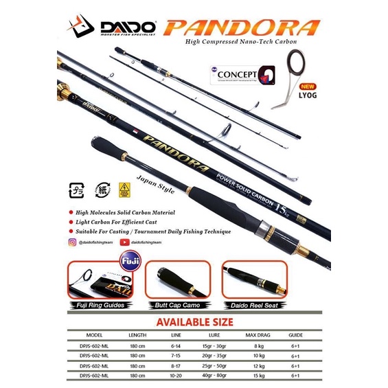 JORAN DAIDO PANDORA FUJI SOLID CARBON TERMURAH