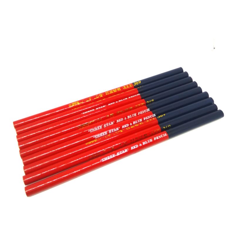 

Pensil Pola Pensil Jahit Pensil Merah Biru Merk Three Star Harga Satuan