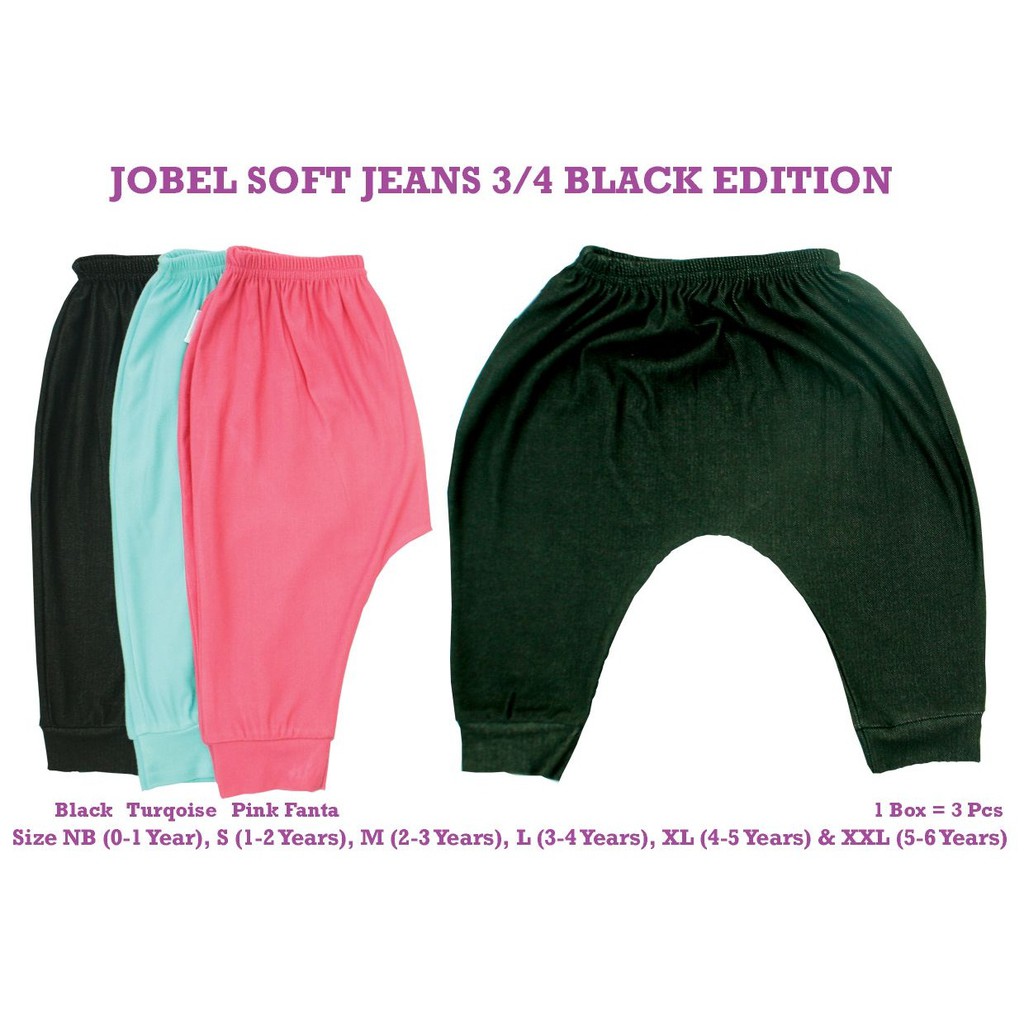 JOBEL 3/4 PANTS BLACK EDITION CELANA BABY GIRL 3IN1