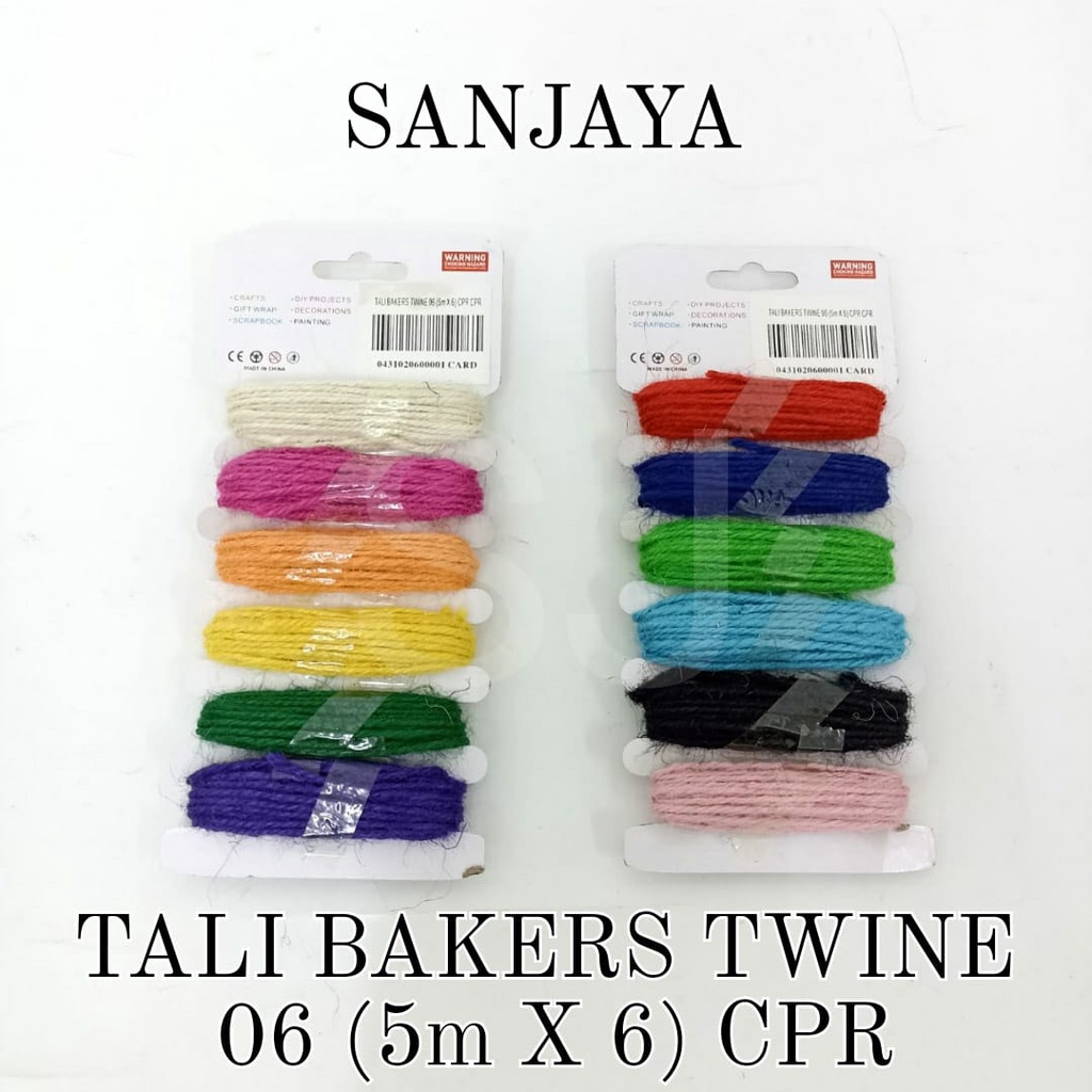 TALI IKAT KATUN / TALI KADO / TALI RAMI WARNA / TALI BAKERS TWINE 06 (5MX6) CPR (BAHAN HEMP)