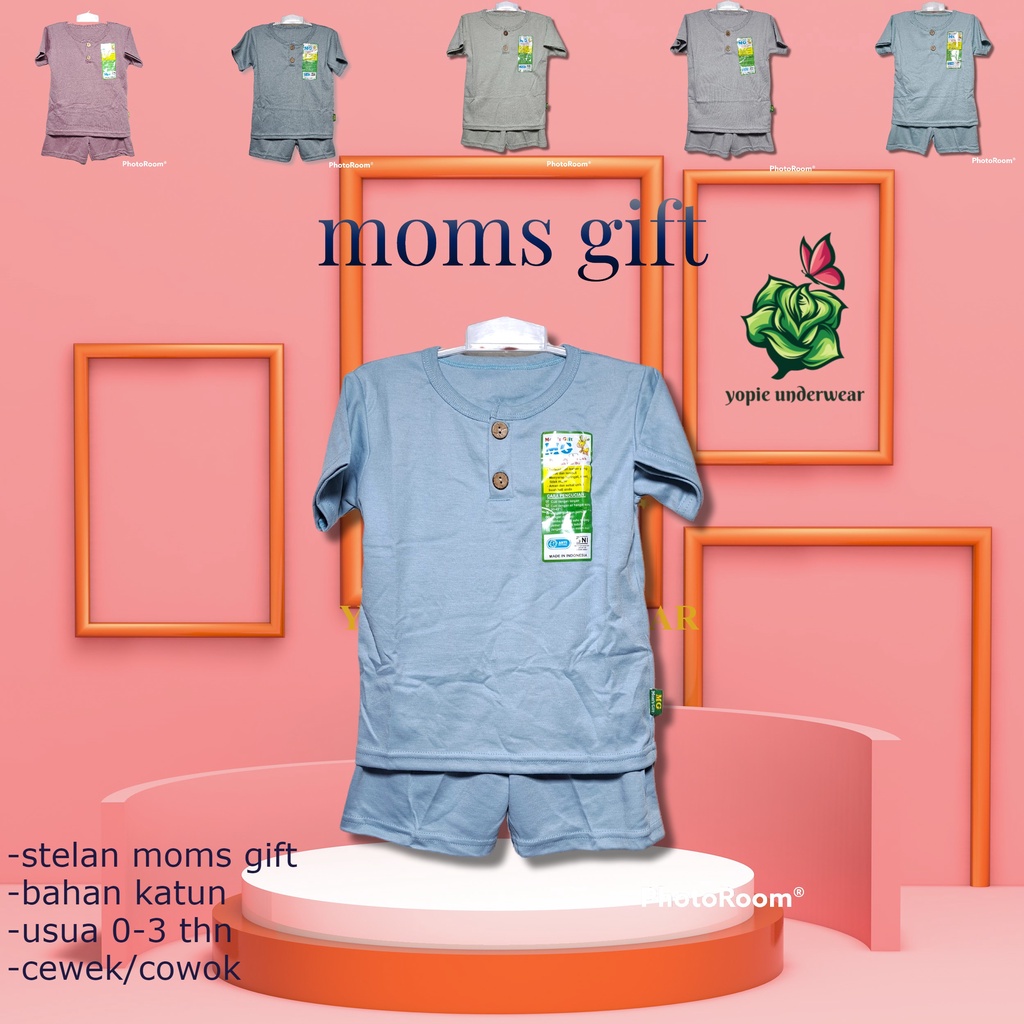 stelan anak-anak pendek moms gift polos