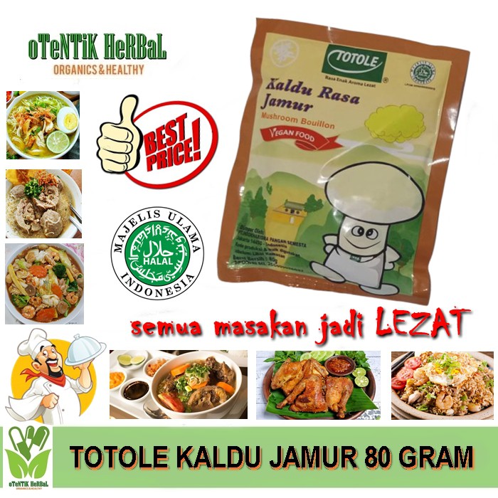 

TOTOLE BUMBU MASAK DAPUR PENYEDAP RASA KALDU RASA JAMUR HALAL MUI 80 GRAM