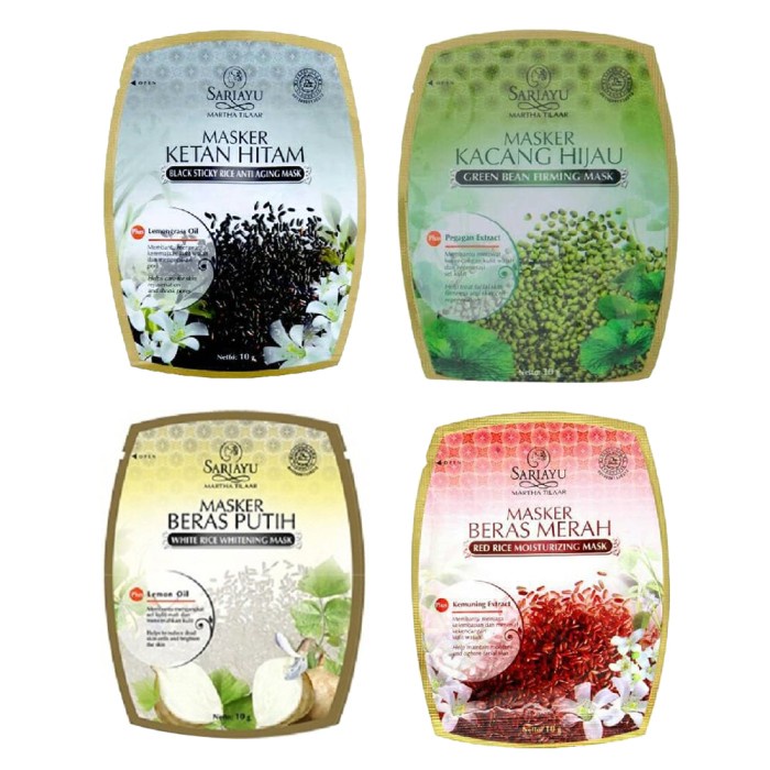 Sariayu Masker Sachet 10gr / Masker Wajah / Masker Sariayu
