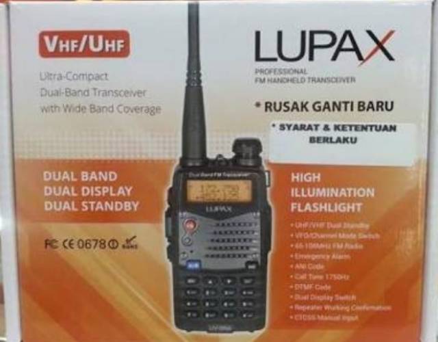 Ht lupax uv 5ra garansi rusak ganti baru