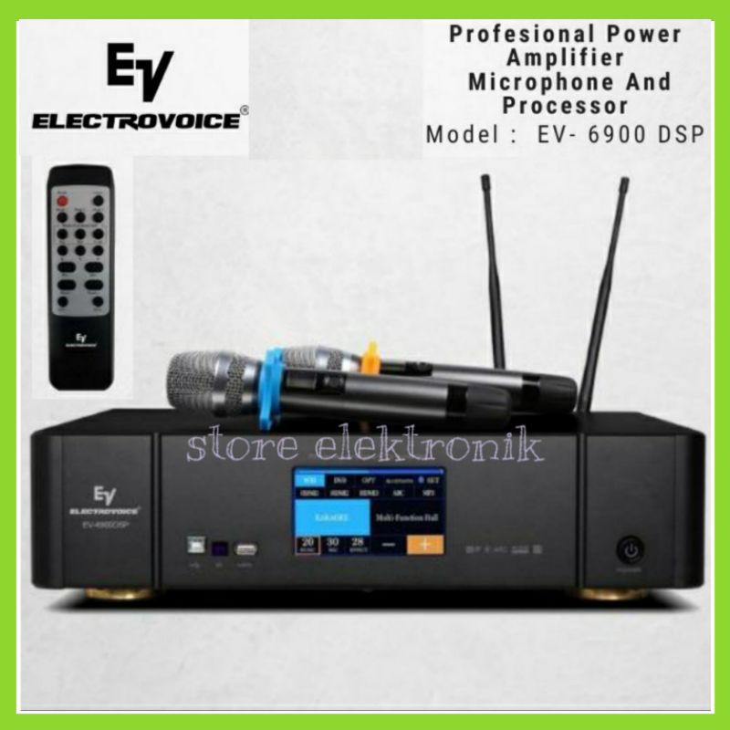 Power ELECTROVOICE EV 6900 DS + Mic Karaoke Wireless Handheld Original